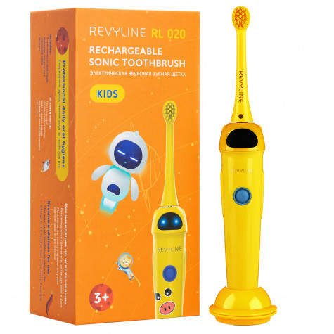 Электрическая звуковая зубная щётка Revyline RL 020 Kids, Yellow и по всему Узбекистану в интернет-магазине Revyline.uz