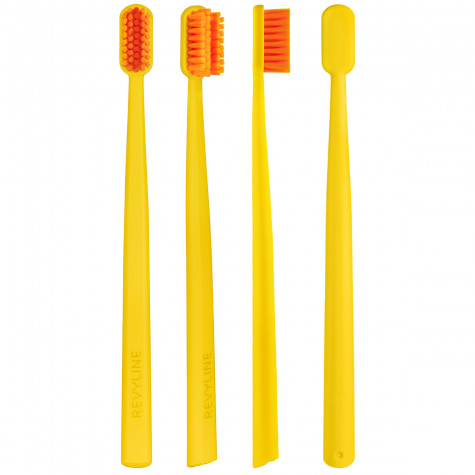 Зубная щетка Revyline SM6000 Ortho салатовая - оранжевая, мягкая
