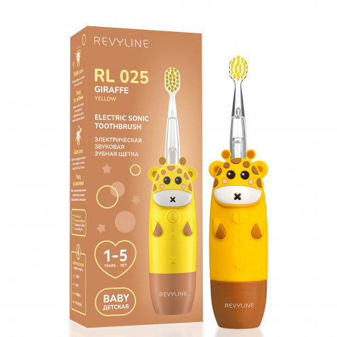 Электрическая звуковая зубная щётка Revyline RL 025 Baby, Yellow и по всему Узбекистану в интернет-магазине Revyline.uz