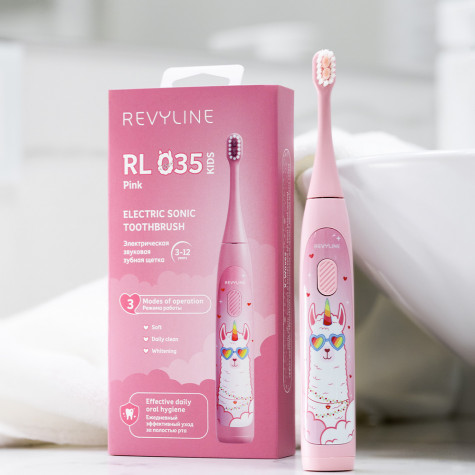 Электрическая звуковая зубная щётка Revyline RL 035 Kids, Pink и по всему Узбекистану в интернет-магазине Revyline.uz