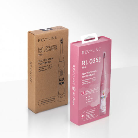 Электрическая звуковая зубная щётка Revyline RL 035 Kids, Pink и по всему Узбекистану в интернет-магазине Revyline.uz