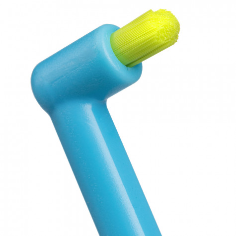 Зубная щетка Revyline SM1000 Single, монопучковая, голубая - салатовая