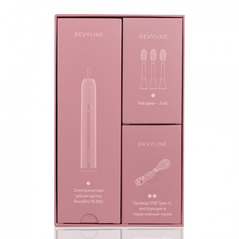 Электрическая звуковая зубная щётка Revyline RL 060, розовая и по всему Узбекистану в интернет-магазине Revyline.uz