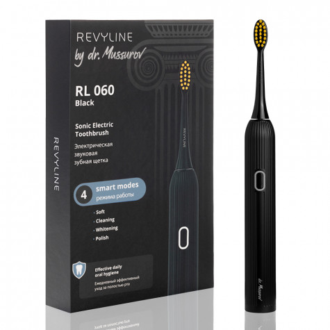 Электрическая звуковая зубная щётка Revyline RL 060 Black by Dr. Mussurov и по всему Узбекистану в интернет-магазине Revyline.uz