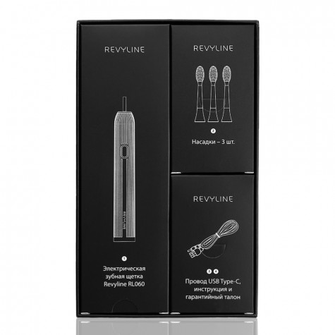 Электрическая звуковая зубная щётка Revyline RL 060 Black и по всему Узбекистану в интернет-магазине Revyline.uz