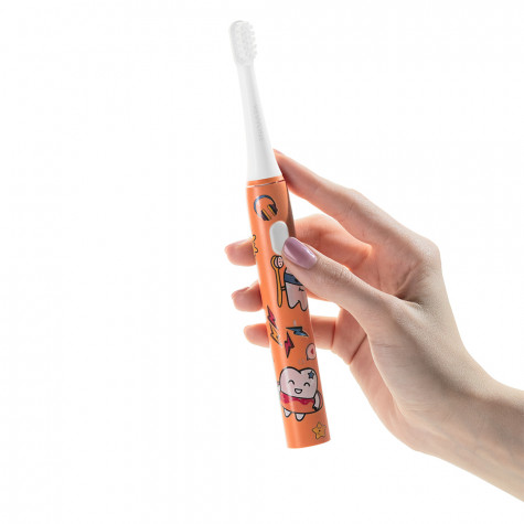 Электрическая звуковая зубная щётка Revyline RL 050 Kids, Orange и по всему Узбекистану в интернет-магазине Revyline.uz