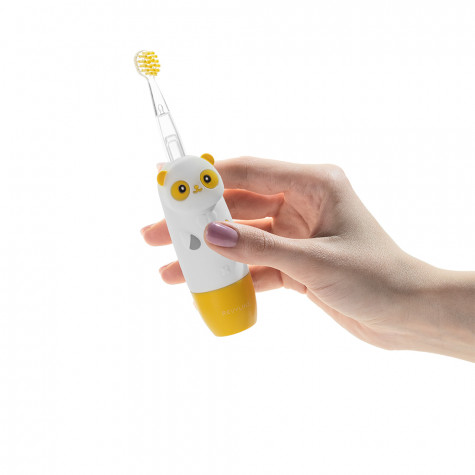 Электрическая звуковая зубная щетка Revyline RL 025 Panda, желтая и по всему Узбекистану в интернет-магазине Revyline.uz