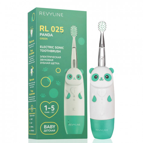 Электрическая звуковая зубная щетка Revyline RL 025 Panda, зеленая и по всему Узбекистану в интернет-магазине Revyline.uz