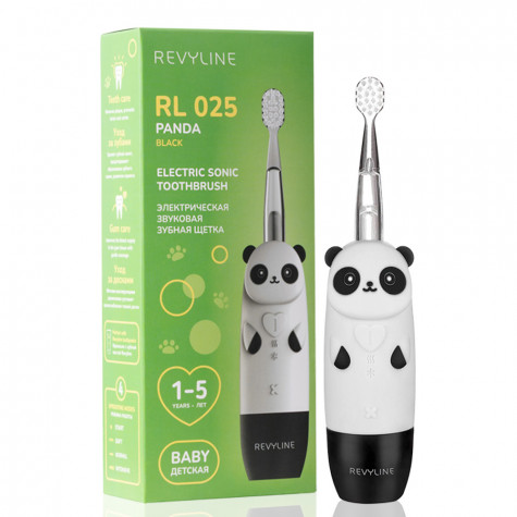 Электрическая звуковая зубная щетка Revyline RL 025 Panda, черная и по всему Узбекистану в интернет-магазине Revyline.uz