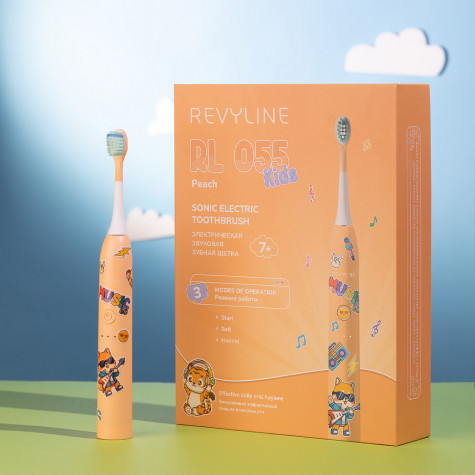 Электрическая зубная щетка Revyline RL 055 Kids, Peach и по всему Узбекистану в интернет-магазине Revyline.uz