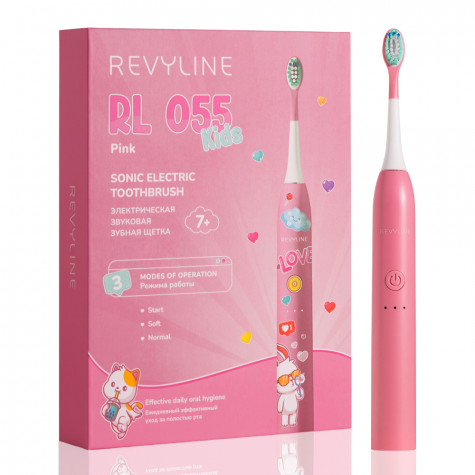 Электрическая зубная щетка Revyline RL 055 Kids, Pink и по всему Узбекистану в интернет-магазине Revyline.uz