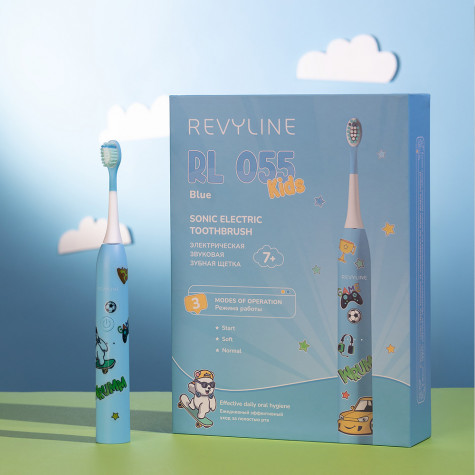 Электрическая зубная щетка Revyline RL 055 Kids, Light Blue и по всему Узбекистану в интернет-магазине Revyline.uz