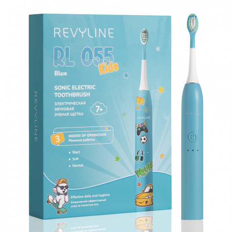 Электрическая зубная щетка Revyline RL 055 Kids, Light Blue и по всему Узбекистану в интернет-магазине Revyline.uz