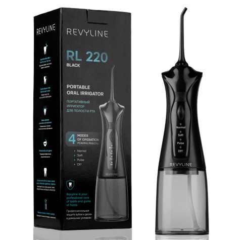 Портативный ирригатор Revyline RL 220, Black и по всему Узбекистану в интернет-магазине Revyline.uz