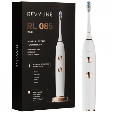 Электрическая звуковая зубная щётка Revyline RL 085 White и по всему Узбекистану в интернет-магазине Revyline.uz