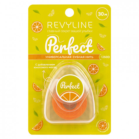 Зубная нить Revyline Perfect, апельсин, 30 м и по всему Узбекистану в интернет-магазине Revyline.uz