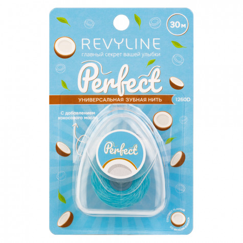 Зубная нить Revyline Perfect, кокос, 30 м  и по всему Узбекистану в интернет-магазине Revyline.uz