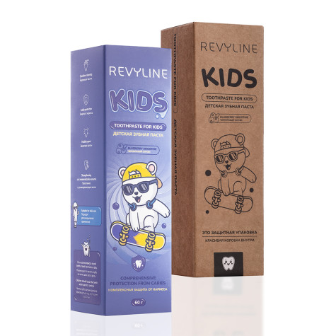 Зубная паста Revyline Kids Черника, 60 г и по всему Узбекистану в интернет-магазине Revyline.uz