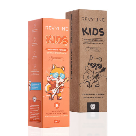 Зубная паста Revyline Kids Персик, 60 г и по всему Узбекистану в интернет-магазине Revyline.uz