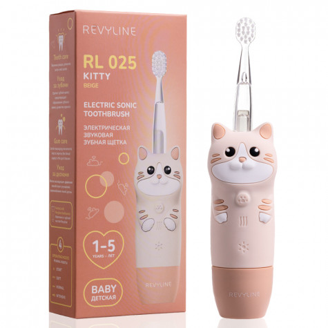Электрическая звуковая зубная щётка Revyline RL 025 Baby Kitty, Beige и по всему Узбекистану в интернет-магазине Revyline.uz