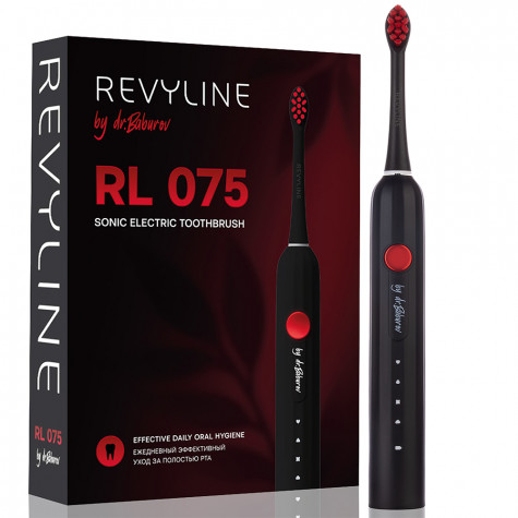 Электрическая звуковая зубная щётка Revyline RL 075 Black by Dr. Baburov и по всему Узбекистану в интернет-магазине Revyline.uz