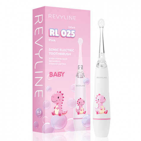 Электрическая звуковая зубная щётка Revyline RL 025 Infant, Pink
