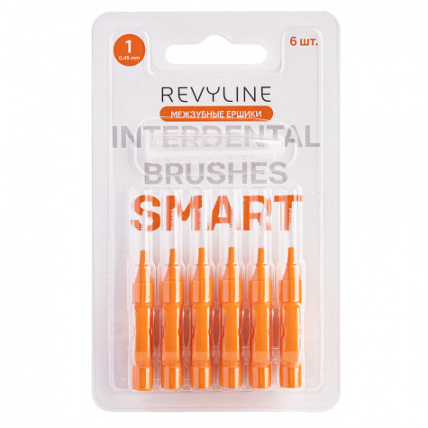 Ершики межзубные Revyline Smart, размер 1 (0,45 мм) оранжевые, 6 шт. и по всему Узбекистану в интернет-магазине Revyline.uz