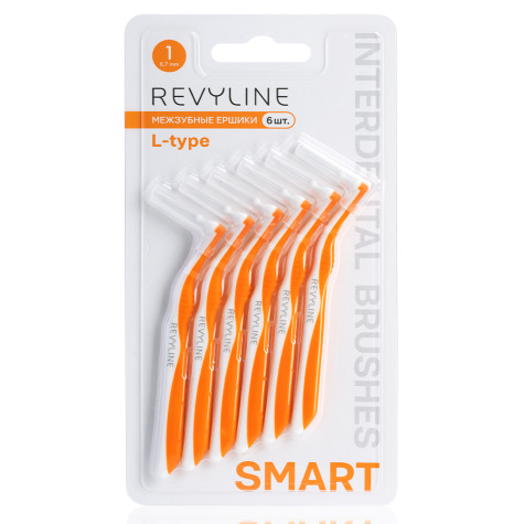Ершики межзубные Revyline Smart L-type, размер 1 (0,45 мм) оранжевые, 6 шт. и по всему Узбекистану в интернет-магазине Revyline.uz